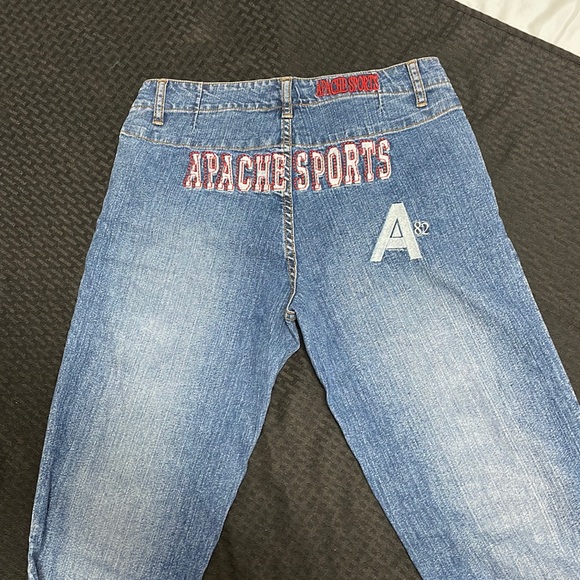 Vintage Apache Jeans New York America Flag Size 9 - Picture 2 of 5